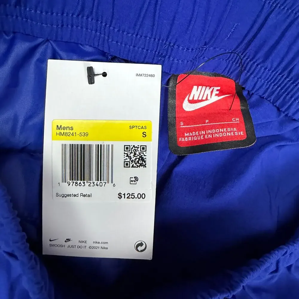 Nike Tech Woven Tapered Track Pants Bottoms Blue Men's Size Small HM8241-539